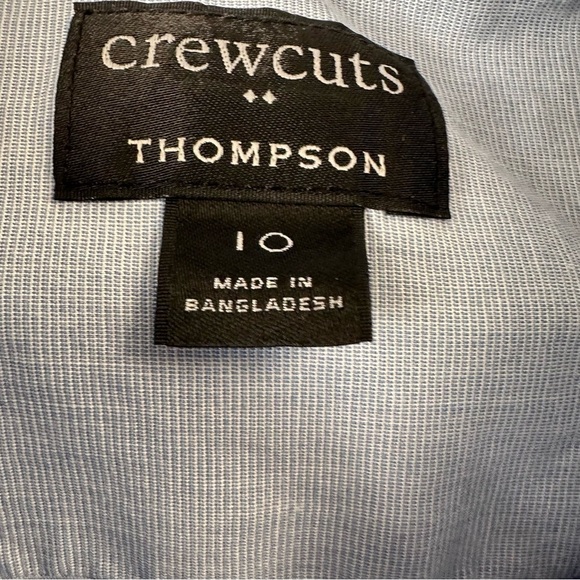J. Crew Factory Boys Long Sleeve Thompson Blue Button Down Shirt Size 10 NWOT - Picture 5 of 8